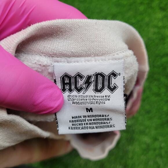 AC/DC Ice Dye Tie Dye Sweatshirt Mens M/L Baggy Oversized Boxy Fit - Picture 5 of 6